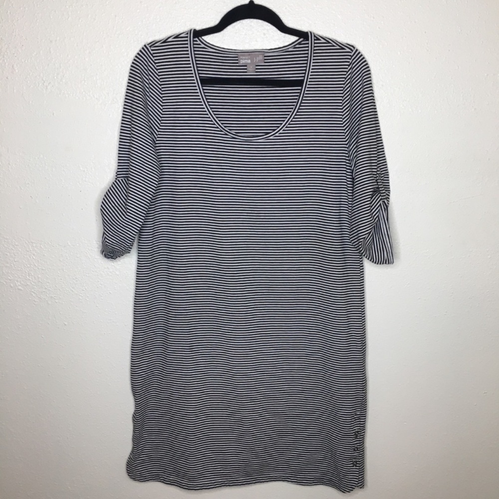 J. Jill Perfect Pima Striped Shirt Dress M